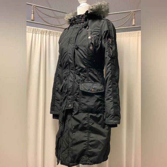 Triple Five Soul Essentials Winter Hooded Cotton Coat Y2K - Picture 2 of 13